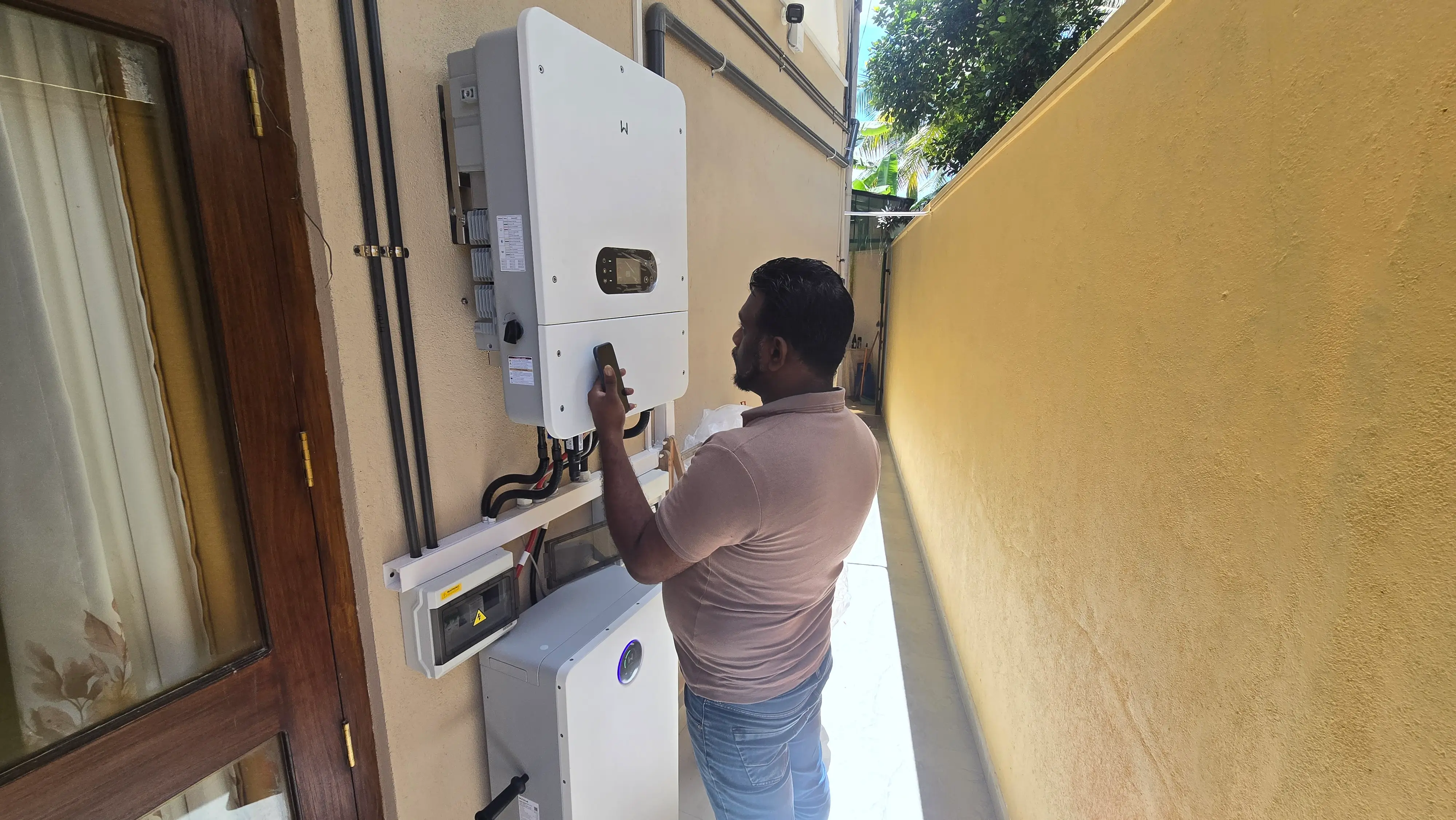 GoodWe inverter and battery equipment installed at the residence
